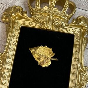 Gold Leaf Brooch